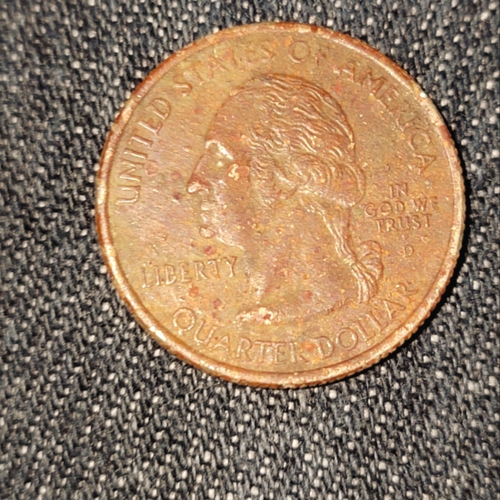 2006 D Nevada State quarter misprint color red